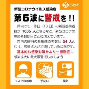 新型コロナ第6波が急激に拡大中