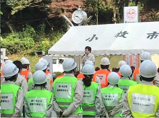 平成28年度小牧市消防訓練の様子の写真