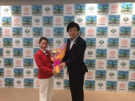 リオ五輪体操女子代表 寺本明日香さん表敬訪問の様子の写真
