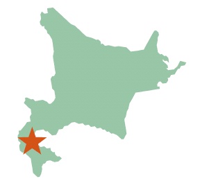 北海道八雲町を示した北海道地図画像