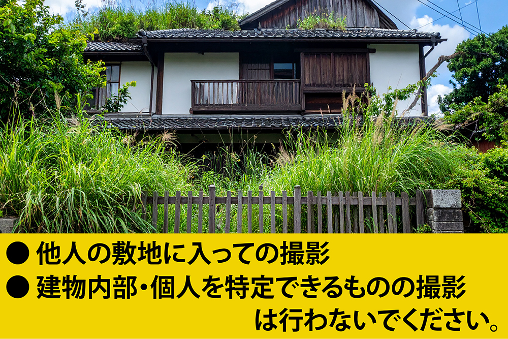 草木が生い茂っている空き家のイメージ