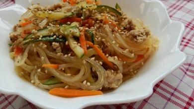 韓国風ひき肉と野菜のチャプチェ