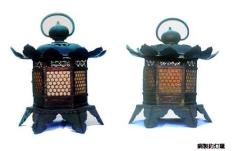 銅製釣灯籠の写真