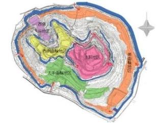 小牧山城地区区分図のイラスト