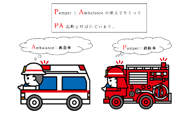 救急車と消防車のイラスト