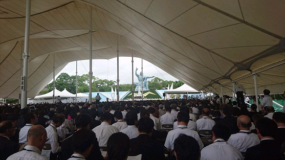 長崎原爆犠牲者慰霊平和祈念式典の様子