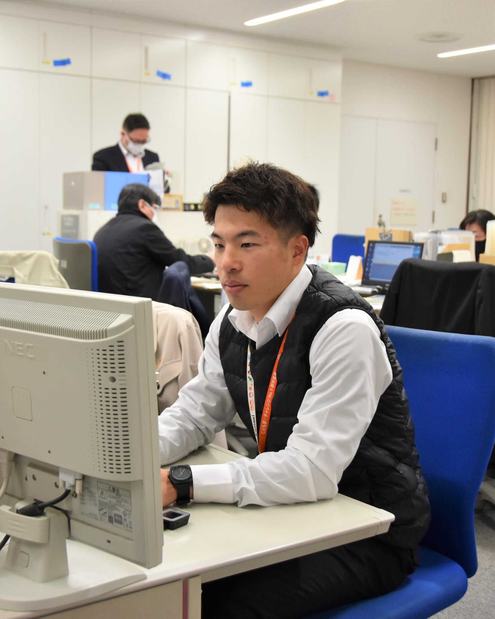 仕事の様子
