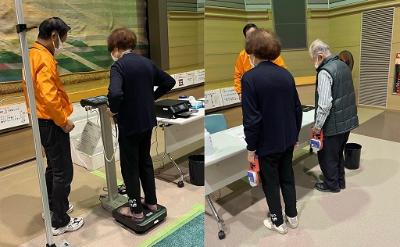 体組成測定、握力測定