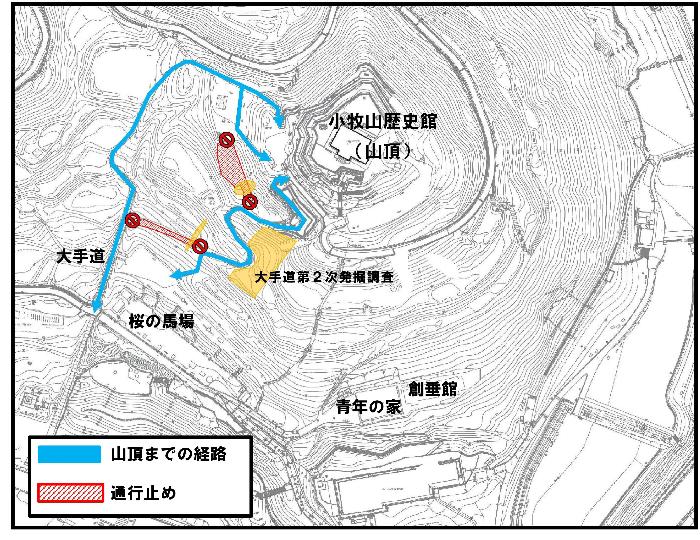 山頂までの経路図