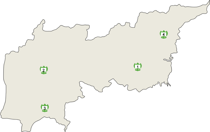 小牧市全体の地図 公園の施設