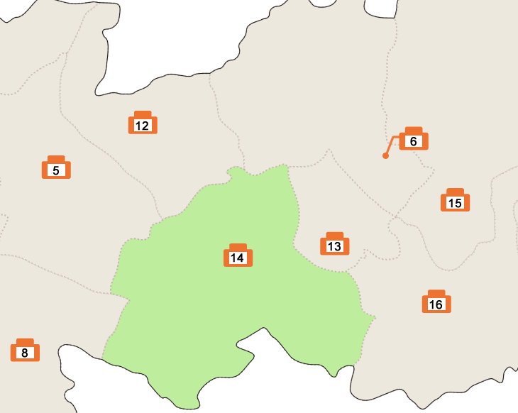 陶小学校区の地図　小学校の施設