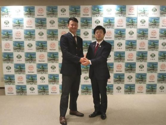 23日 誉高校澤野選手表敬訪問