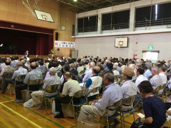 舟津区、三ツ渕区合同敬老会の様子