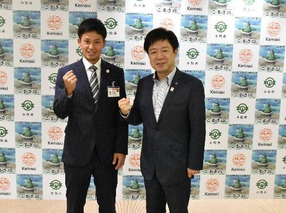青年海外協力隊ボランティア派遣表敬訪問の様子