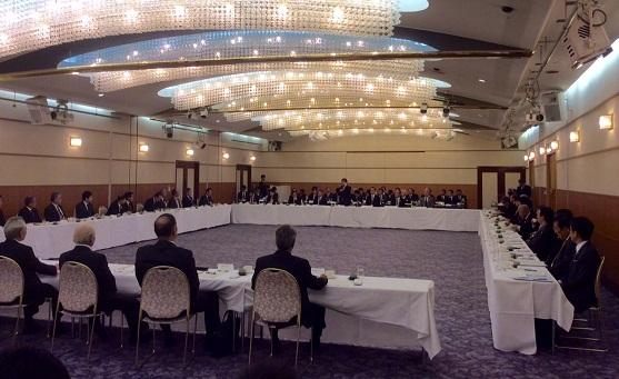 愛知県市長会県・市懇談会の様子