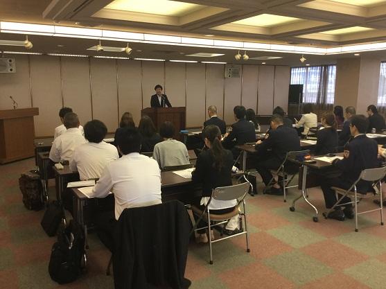職員主査研修市長講話の様子の写真