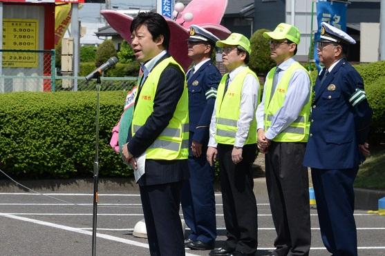 春の全国交通安全キャンペーンの様子