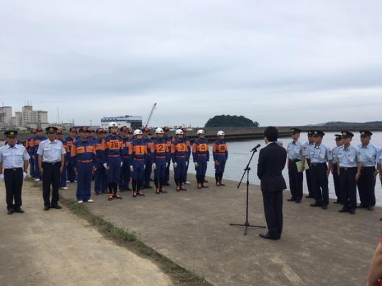 愛知県消防操法大会の様子