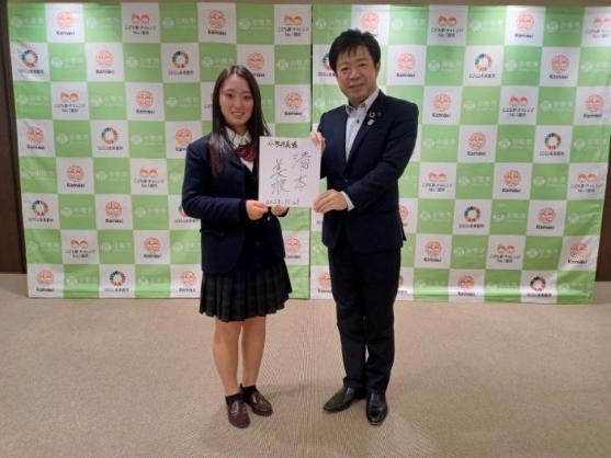 21日 女子プロゴルファー 清本美波さん（誉高校ゴルフ部）プロテスト合格報告