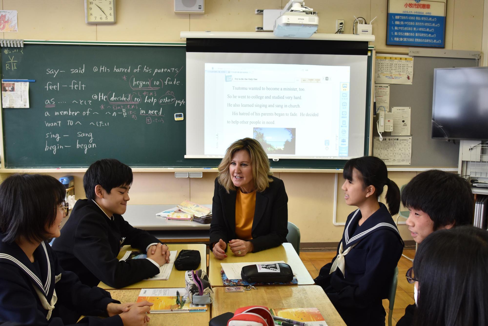 小牧中学校での様子