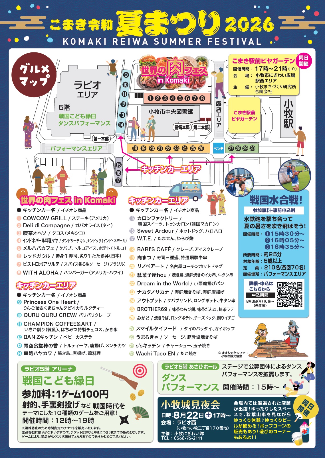 こまき令和夏まつりチラシ裏
