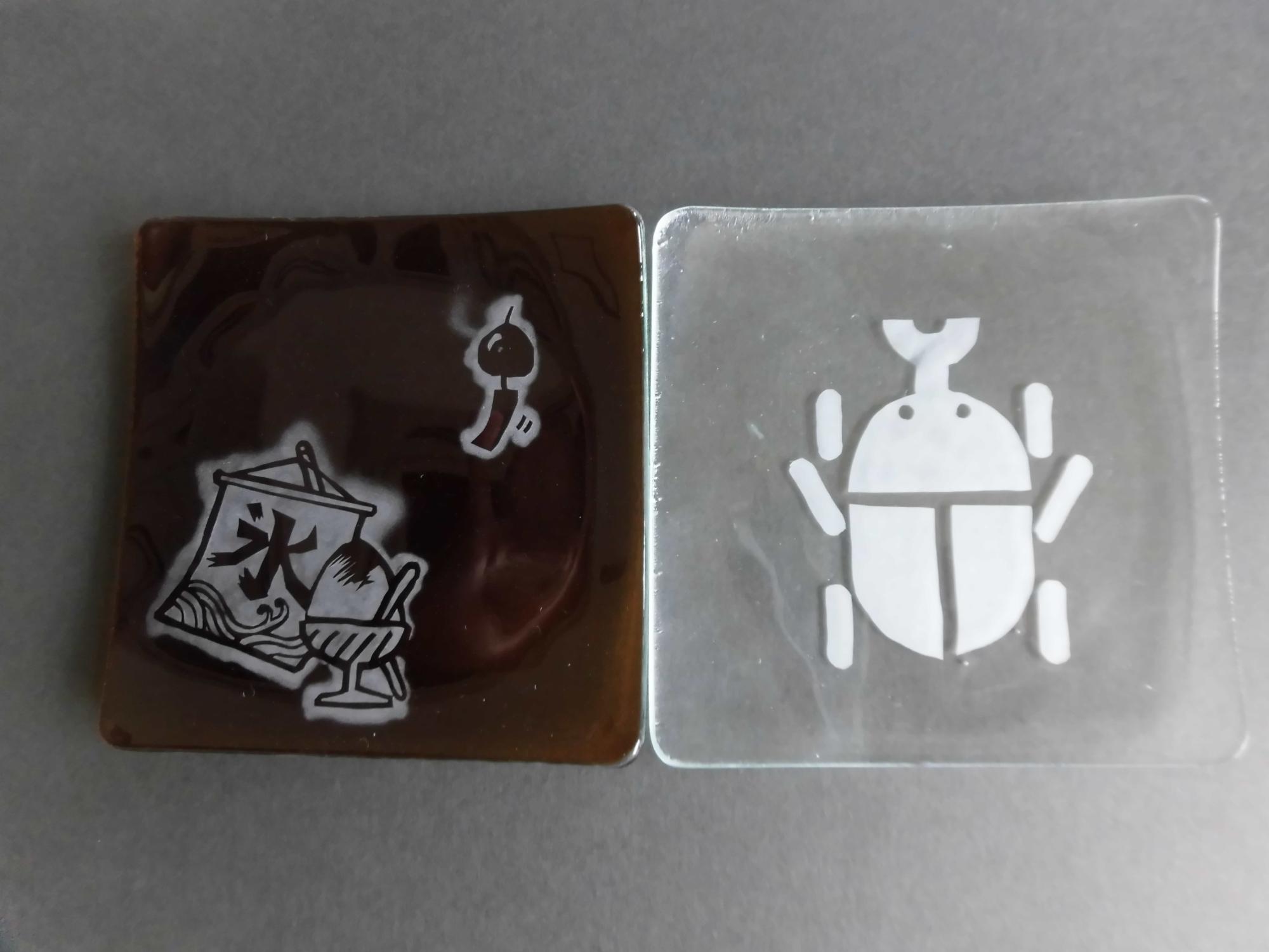 サンドブラスト季節皿