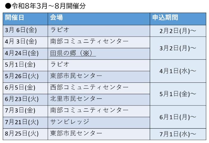 知って得する若返り講座R8.3～R8.8