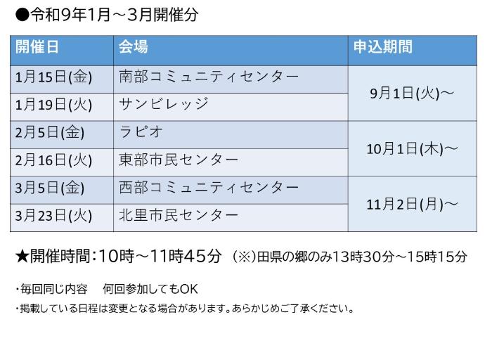 知って得する若返り講座R9.1～R9.3