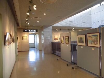 色鉛筆画展示の様子
