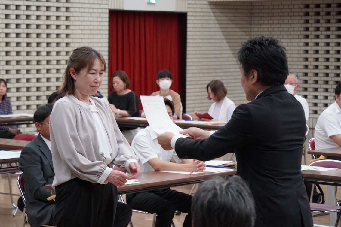補導員会における委嘱状交付