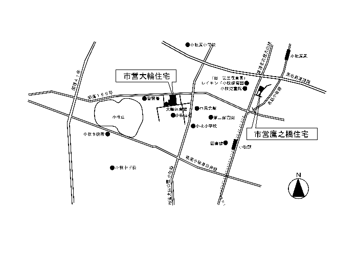市営住宅所在地地図