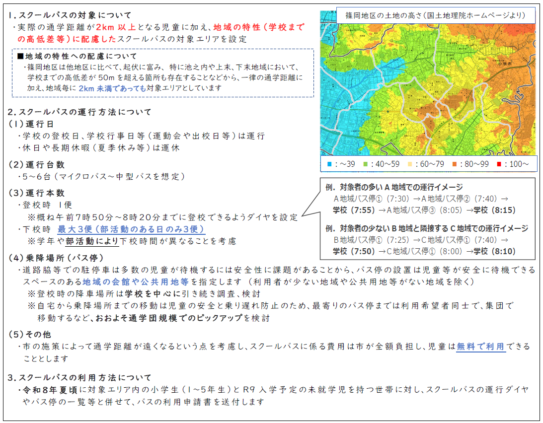 スクールバスの基本的な考え方