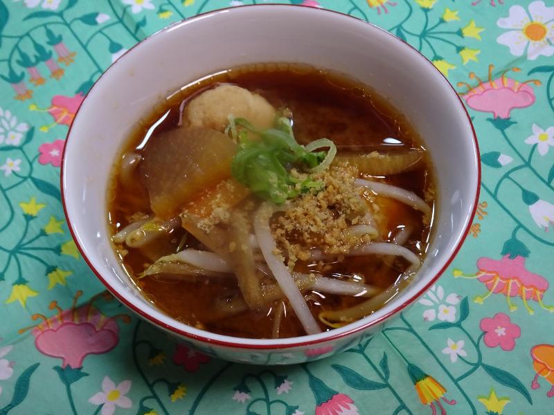 韓国風もやしの味噌スープ