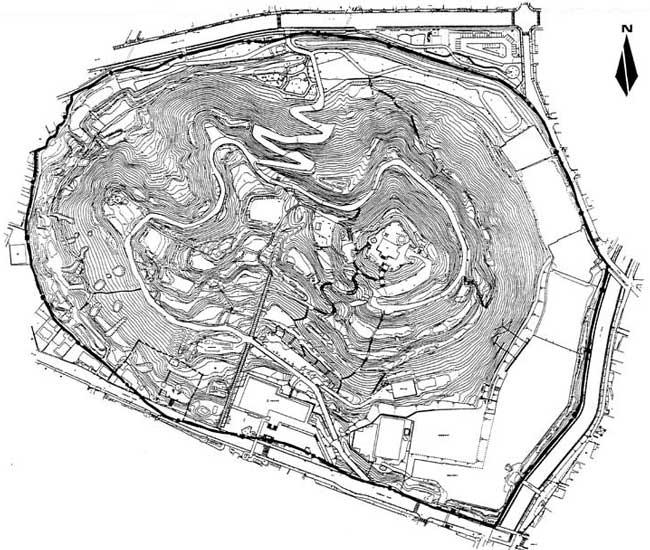 史跡小牧山 平成10年地形測量図の写真