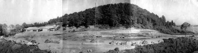 昭和20年代半ばに行われた小牧中学校運動場の造成の写真