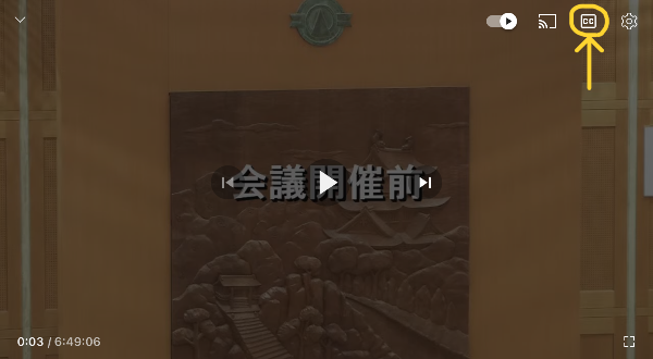 字幕表示方法（モバイル版）