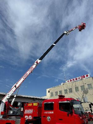 はしごを全伸長させた状態の写真