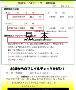フレイルチェック結果表