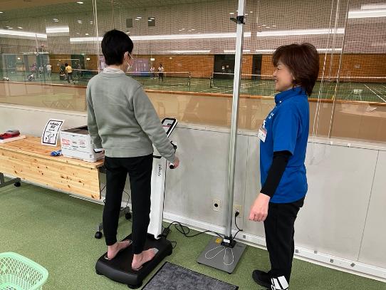 体組成測定の様子