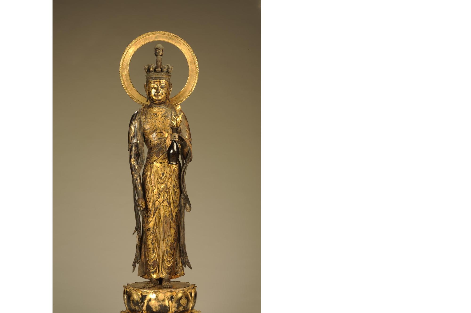 賢林寺の木造脇侍像（大）の写真